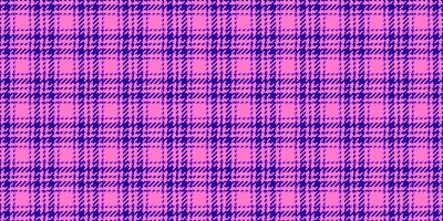 Tape textile plaid , rectangle seamless background fabric. Brand pattern check texture tartan in pink and indigo colors. vector