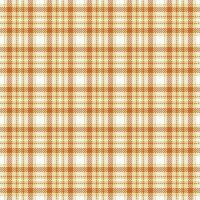 Subtle seamless check, furniture textile pattern fabric. Model tartan texture background plaid in orange and light colors. vector