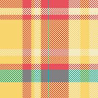 Vibrant plaid pattern in warm, summery tones. Perfect for textile design, fashion, website backgrounds, or any project needing a cheerful, geometric texture. vector