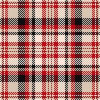Ornament tartan pattern texture, filigree background seamless plaid. Postcard check textile fabric in red and light colors. vector