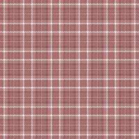 Pillow textile fabric , panel texture check tartan. Trendy seamless plaid pattern background in red and rosy brown colors. vector