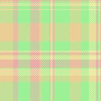 Fashion check pattern background, performance fabric textile plaid. Scenery texture seamless tartan in green and amber colors. vector