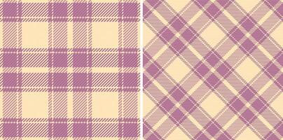 Fabric plaid seamless of tartan background check with a textile texture pattern. Set in coffee colors for wide grid paper. vector
