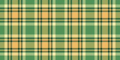 Hotel check background , greeting plaid seamless tartan. Service texture pattern fabric textile in amber and green colors. vector