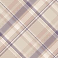 Elegant neutral plaid pattern. Subtle beige and lavender tones create a sophisticated, versatile design perfect for textiles, website backgrounds, or stationery. vector