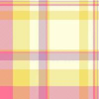 Diagonal background fabric pattern, rich textile texture plaid. List seamless check tartan in light yellow and yellow colors. vector