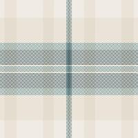 Elegant neutral plaid pattern featuring soft beige and muted teal tones. Perfect for textile design, website backgrounds, or stationery. Creates a calm, sophisticated aesthetic. vector