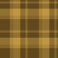 Store seamless textile texture, other check background pattern. Warm fabric plaid tartan in amber color. vector