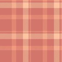 Subtle peach and coral plaid pattern. Perfect for textile design, website backgrounds, or fallthemed projects. Seamless repeat texture offers versatile design potential. vector