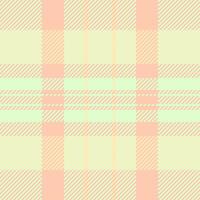 Spring fabric check background, expressive texture pattern. Realistic tartan plaid textile seamless in light and orange colors. vector