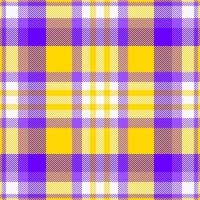 Handmade background tartan, cut out textile check plaid. Website pattern fabric texture seamless in gold and violet colors. vector
