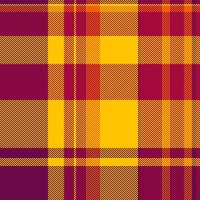 Vibrant autumnal plaid pattern in warm gold, burnt orange, and deep burgundy. Ideal for textile design, fall-themed projects, and creating visually appealing backgrounds. vector