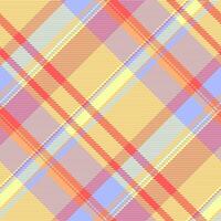 Vibrant pastel plaid pattern. Perfect for textile design, fashion, wallpaper, or website backgrounds. Modern, cheerful design evokes feelings of warmth and optimism. vector