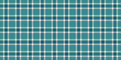 Sheet check plaid , surface textile background pattern. Checker texture fabric seamless tartan in cyan and papaya whip colors. vector