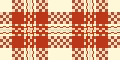 Trade background pattern check, feminine fabric plaid. Folk texture seamless tartan textile in cornsilk and red colors. vector