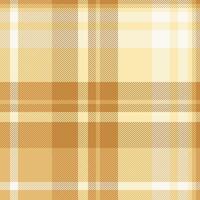 Damask plaid seamless fabric, print pattern textile check. Gift card texture tartan background in orange and light colors. vector