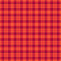 Coloured check tartan fabric, dog tooth texture seamless background. Plain pattern textile plaid in red and pink colors. vector