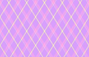 Pastel pink and lavender diamond plaid pattern. Perfect for backgrounds, textiles, or stationery designs. A subtle yet stylish texture with a soft, feminine aesthetic. vector