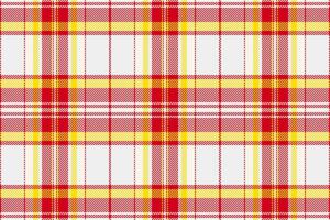 Vibrant red and yellow plaid pattern on a white background. Perfect for textile designs, website backgrounds, or crafting projects. vector