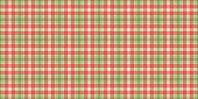 Us texture plaid textile, irish seamless background check. List tartan pattern fabric in light and green colors. vector