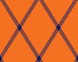Vibrant geometric pattern featuring intersecting diagonal lines in shades of orange, brown, and navy blue. Ideal for backgrounds, textiles, or modern design projects. vector