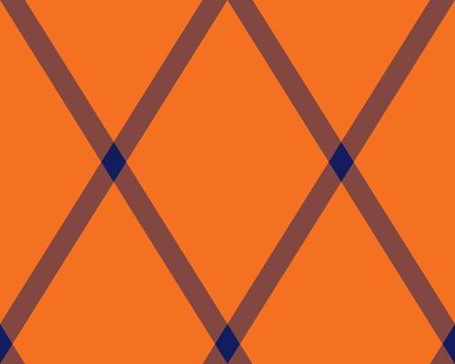 Vibrant geometric pattern featuring intersecting diagonal lines in shades of orange, brown, and navy blue. Ideal for backgrounds, textiles, or modern design projects.