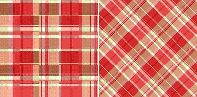 Plaid pattern of texture fabric seamless with a background textile tartan check. Set in christmas colors. Stylish outfits for the family. vector