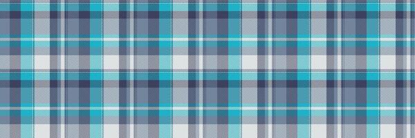 Layered plaid tartan texture, mens shirt seamless textile fabric. Thin pattern check background in light slate gray and sterling silver colors. vector