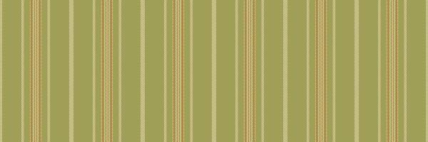 Deco fabric textile texture, mid stripe pattern. Manufactory lines vertical seamless background in yellow and light colors. vector