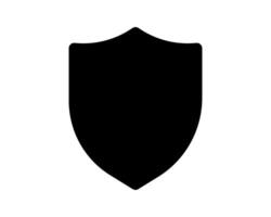 Simple yet powerful black shield icon. Perfect for websites, apps, presentations marketing materials needing security, protection or safety themes. vector
