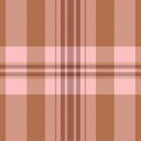 Tough check plaid, luxurious background textile tartan. Fibrous pattern fabric texture seamless in orange and light colors. vector