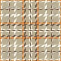 Handkerchief seamless pattern check, newborn plaid texture . Pixel textile fabric background tartan in pastel and orange colors. vector
