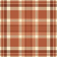 Luxury texture textile tartan, formal plaid check pattern. Copy space seamless background fabric in orange and blanched almond colors. vector
