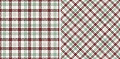 texture check of tartan pattern plaid with a background fabric seamless textile. Set in nature colors for stylish home decor. vector