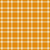 Individuality check tartan, warmth plaid textile pattern. Hounds seamless fabric background texture in orange and white colors. vector