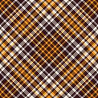 Elegant brown, orange, and white plaid pattern. Perfect for textile design, fallthemed projects, or creating stylish backgrounds. Seamless repeat for versatile applications. vector
