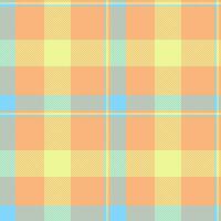 Magazine texture tartan textile, paint check seamless plaid. Uniform pattern fabric background in orange and lime colors. vector