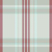 Lined texture plaid fabric, show tartan seamless check. Commerce textile pattern background in grey and white colors. vector