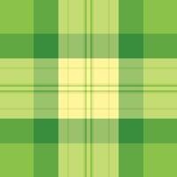 Checks plaid seamless tartan, basic textile check . Production pattern texture background fabric in green and lime colors. vector