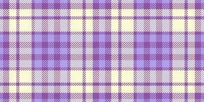 Sketch check background pattern, contemporary texture seamless fabric. Multicolor plaid textile tartan in purple and light goldenrod yellow colors. vector
