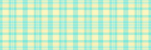 Pastel yellow and aqua plaid pattern. Seamless texture ideal for textile design, website backgrounds, or crafting projects. Soft, cheerful, and versatile design suitable for various applications. vector
