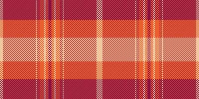 Sexual pattern fabric tartan, thread seamless background plaid. Wine texture check textile in red and orange colors. vector