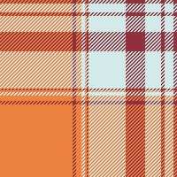 Creative textile background fabric, various seamless tartan plaid. Micro check texture pattern in orange and light colors. vector