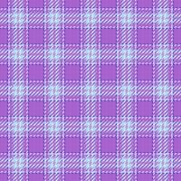 Grid tartan pattern seamless, newborn check fabric texture. Bed textile background plaid in violet and light colors. vector