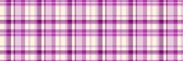 Spring texture background plaid, rustic tartan pattern textile. Workshop fabric seamless check in magenta and cornsilk colors. vector