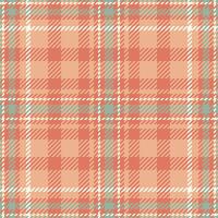 Repetition seamless background, minimal check fabric plaid. Flow textile tartan texture pattern in red and orange colors. vector