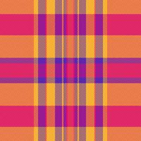 Revival check tartan fabric, ceremony background textile seamless. Age texture pattern plaid in amber and red colors. vector