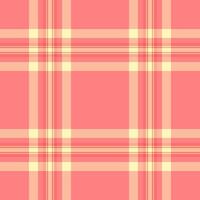 Delightful pastel pink and cream plaid pattern. Perfect for textile design, wallpaper, packaging, or website backgrounds. This soft, repetitive texture evokes feelings of warmth and comfort. vector