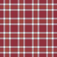 Italian seamless plaid textile, daisy texture pattern check. Merry christmas background fabric tartan in red and pastel colors. vector