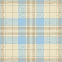 Elegant pastel plaid pattern in soft blues and beige tones. Perfect for textile design, stationery, website backgrounds, and more. vector